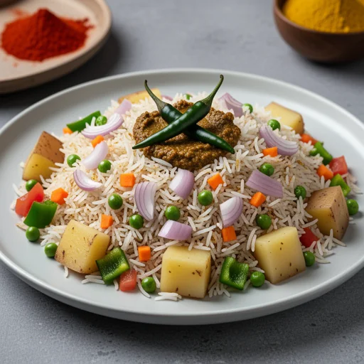 Mumbai Street-Style Tawa Pulao finished dish