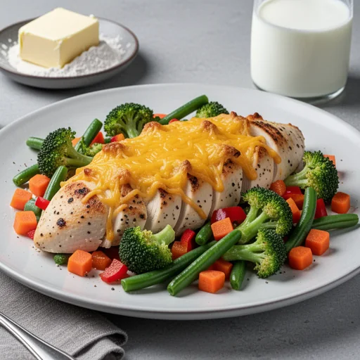 Chicken & Broccoli Cheddar Bake finished dish