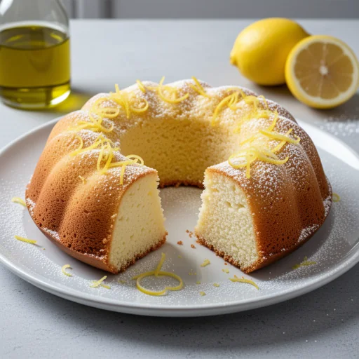 Ciambella al Limone e Ricotta (Lemon Ricotta Ring Cake) finished dish