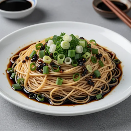 Shanghai Scallion Oil Noodles (葱油拌面) finished dish