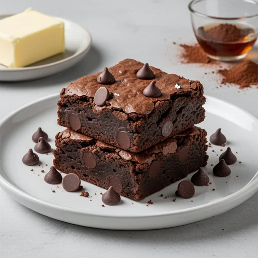 Classic Fudgy Brownies finished dish