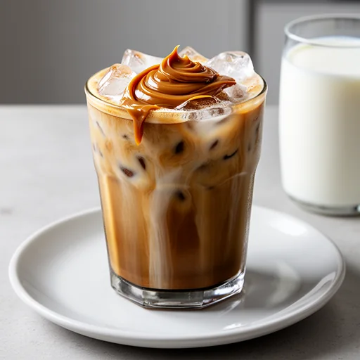 Dulce de Leche Swirl Iced Spanish Latte finished dish
