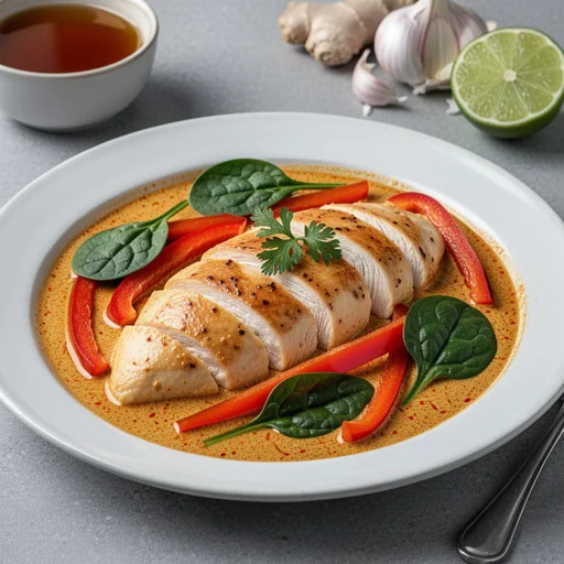 Speedy Coconut Chicken Curry finished dish